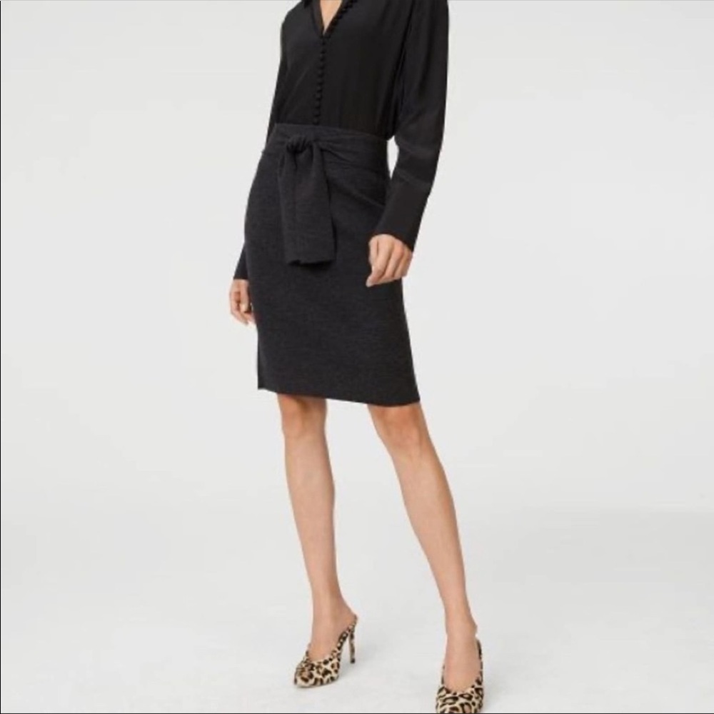 Club Monaco Gray Wool Orsalla Sweater Skirt Medium